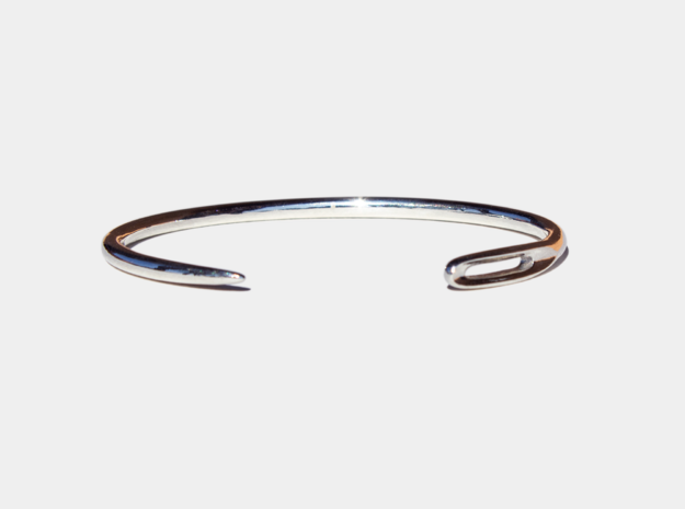 Needle Cuff in Polished Silver: Small