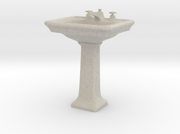 Toilet Sink 03. 1:6 Scale in Natural Sandstone