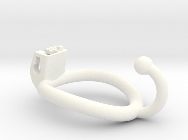 Cherry Keeper Ring - 40x48mm (~44.1mm) Ball Hook in White Processed Versatile Plastic