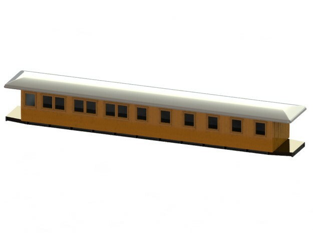 BCo3 - Swedish passenger wagon in Tan Fine Detail Plastic