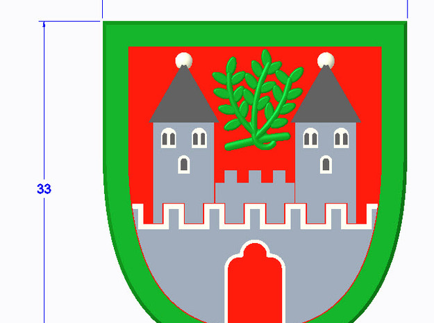 Wappen für Tender WERRA in 1:40 in Tan Fine Detail Plastic