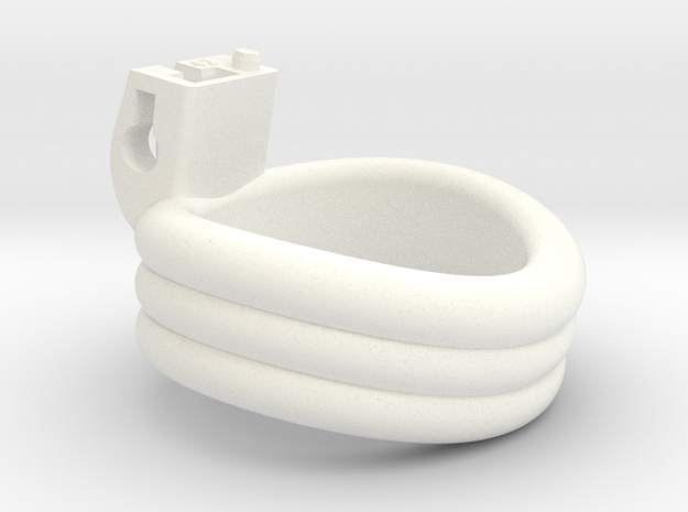 Cherry Keeper Ring - 42mm Triple in White Processed Versatile Plastic
