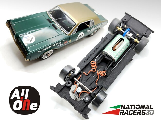 Chassis - Scalextric Mercury Cougar (In-AiO) in Black PA12