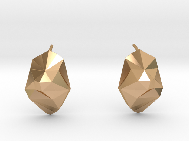 iceberg earrings in Polished Bronze