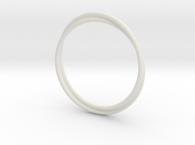 Infinity Bracelet in White Natural Versatile Plastic