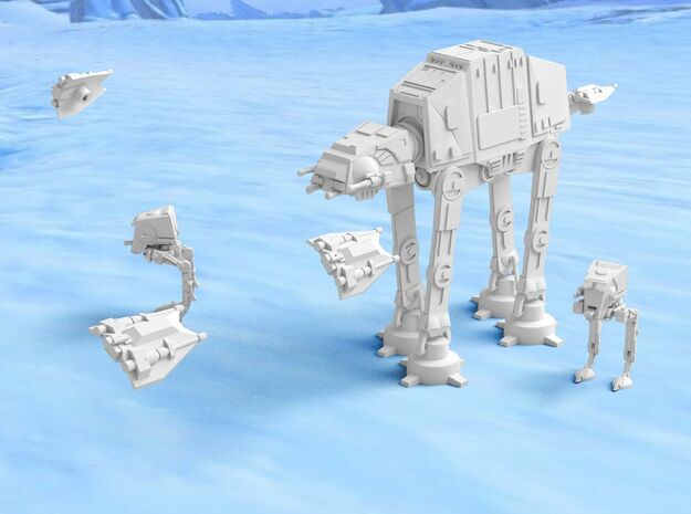 Theme: Battle of Hoth in White Natural Versatile Plastic