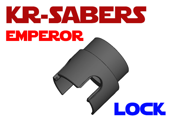 KR-Sabers Emperor - Led Plungers Lock in White Natural Versatile Plastic