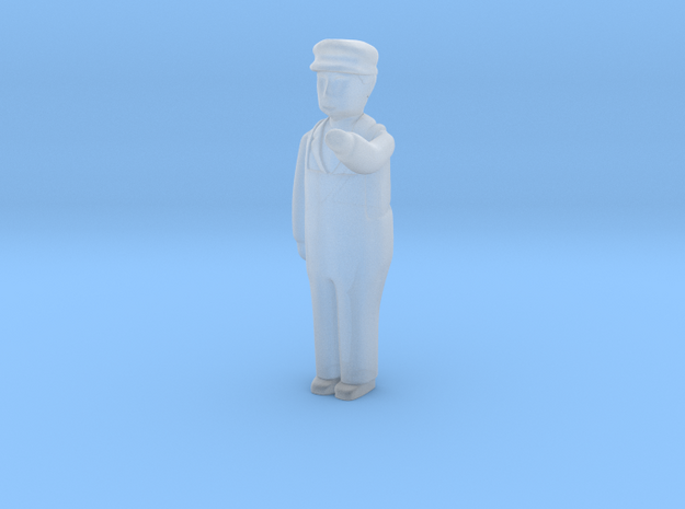 Capsule Worker bent left arm 2 in Smooth Fine Detail Plastic