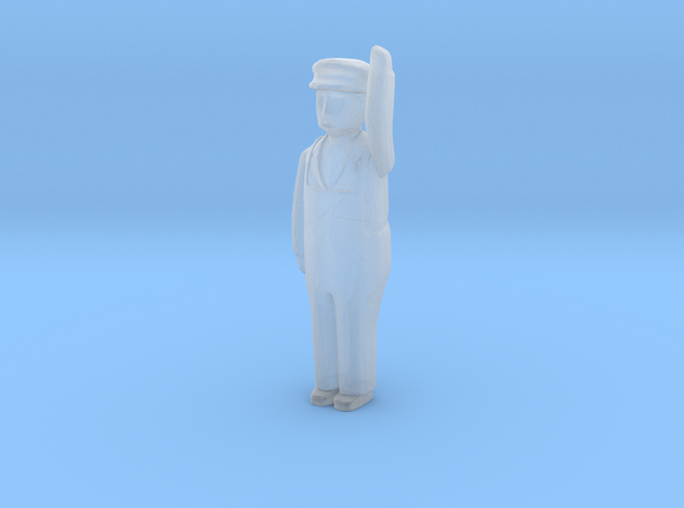 Capsule Worker bent left arm 3 in Smooth Fine Detail Plastic