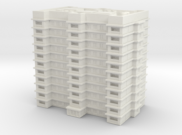 Residential Building 02 1/500 in White Natural Versatile Plastic