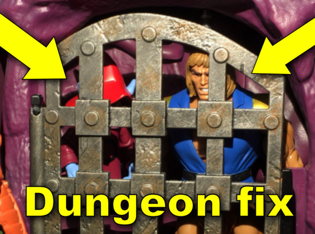 Super7 Snake Mountain Dungeon fix - Gate Extension in Gray PA12