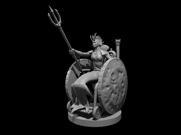 Merfolk on a Battle Wheelchair in Tan Fine Detail Plastic