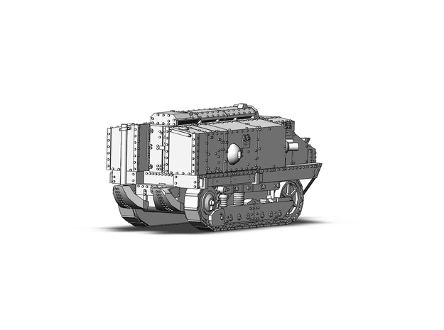 Char Schneider CA1 WW1 tank in Tan Fine Detail Plastic: 1:400