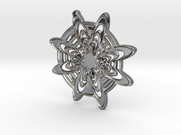 Snowflake pendant in Fine Detail Polished Silver
