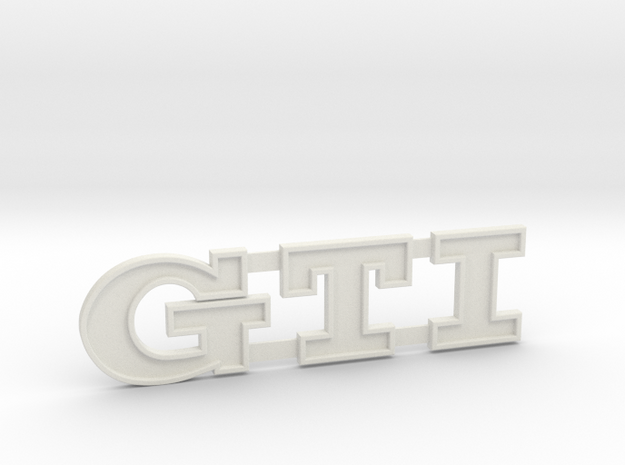 GTI Letter for Lower Grille in White Natural Versatile Plastic
