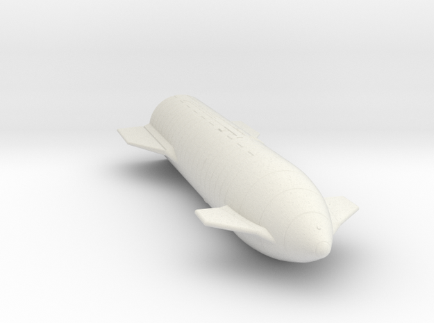Starship Prototype SN8  in White Natural Versatile Plastic