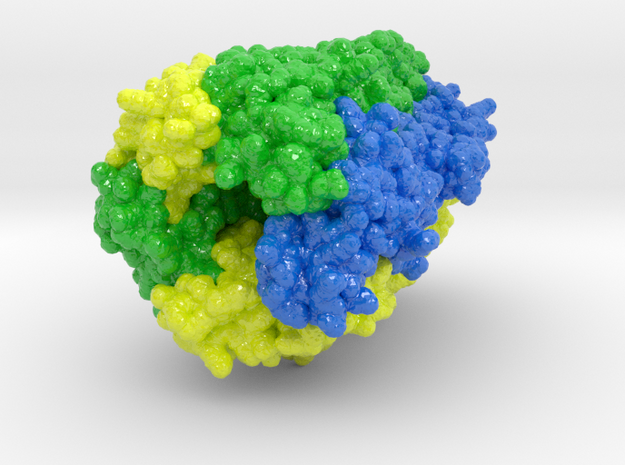 GABA Receptor in Complex with Diazepam 6HUP in Glossy Full Color Sandstone: Extra Small