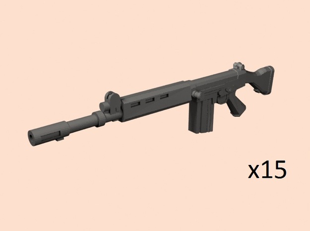 1/24 FN FAL rifles in Tan Fine Detail Plastic
