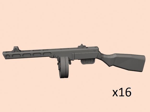1/24 PPSh-41 machine gun in Clear Ultra Fine Detail Plastic