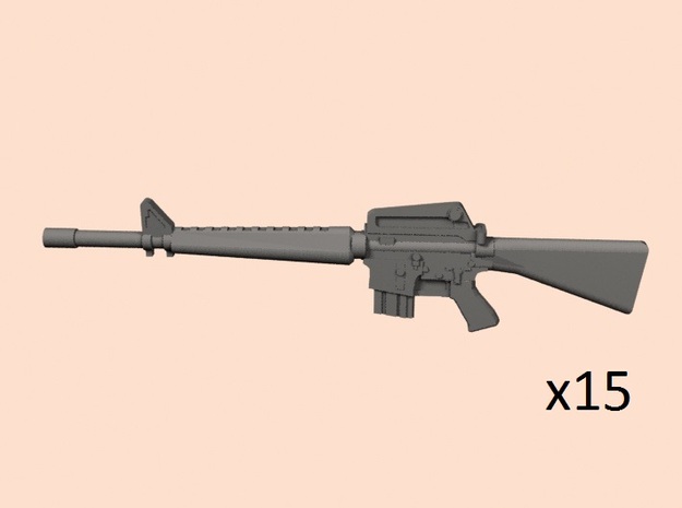 1/24 scale M16A1 rifle in Tan Fine Detail Plastic