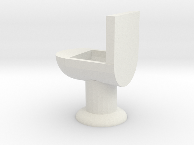 Toilet Stool Water Cup in White Natural Versatile Plastic