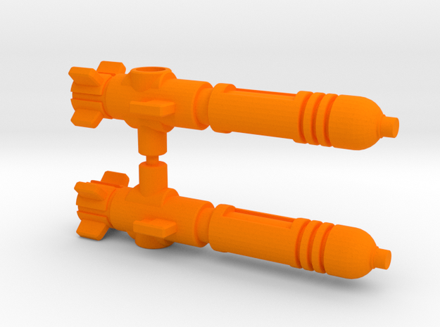 Air Wave Missile (5mm, Earthrise) in Orange Processed Versatile Plastic: Medium