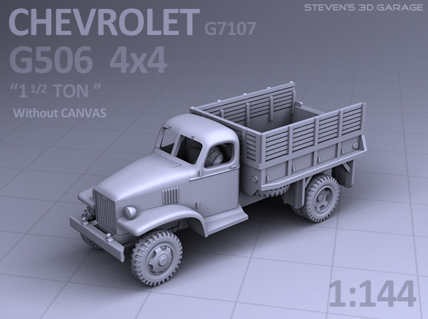 1/144 - Chevrolet G506 4x4 Truck (no canvas) in Smooth Fine Detail Plastic
