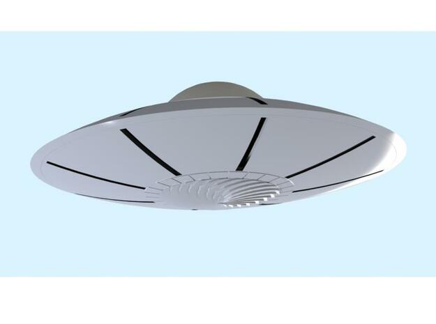 The Attack Saucer of Mars in White Natural Versatile Plastic