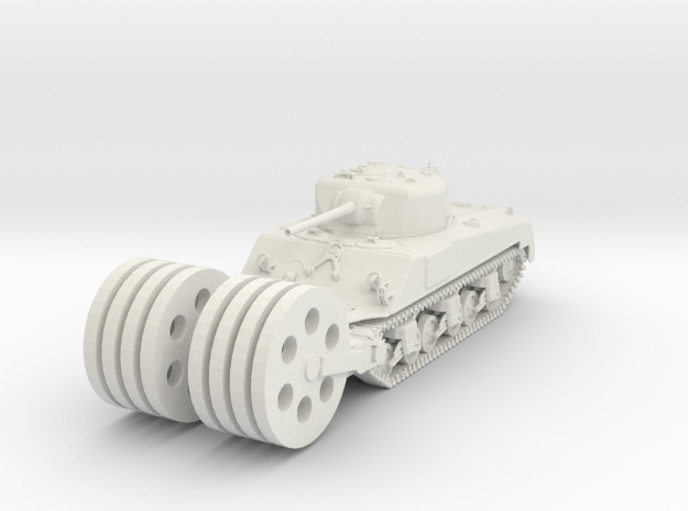 1/72 Scale M4 Sherman Mine Roller in White Natural Versatile Plastic