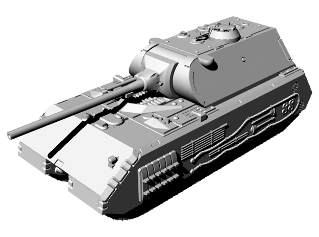 1/144 WWII German Maus Battle Ready Version  in Smooth Fine Detail Plastic