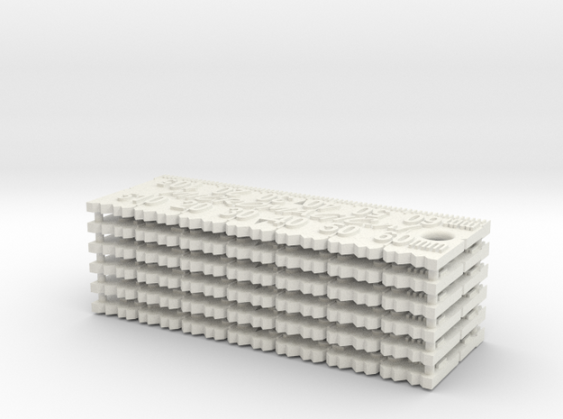 MicroMagic tuning scales 6 pack in White Natural Versatile Plastic
