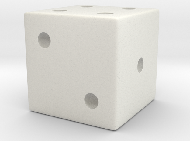 Standard Die in White Natural Versatile Plastic: Small