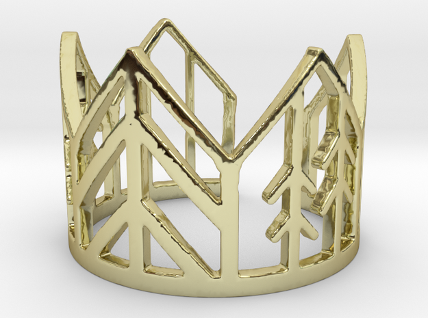 forest crown in 18k Gold Plated Brass