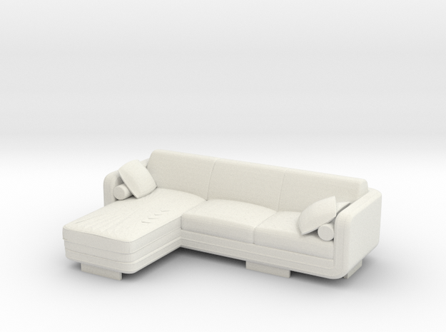 sofa model 4 1:48 in White Natural Versatile Plastic: 1:48 - O