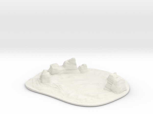 Lost in Space - Invaders 5th Dimension - Landscape in White Natural Versatile Plastic