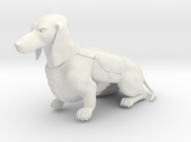 Dachshund - Dogs of War in White Natural Versatile Plastic