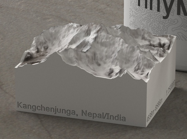 Kangchenjunga, Nepal/India, 1:250000 Explorer in Natural Full Color Sandstone