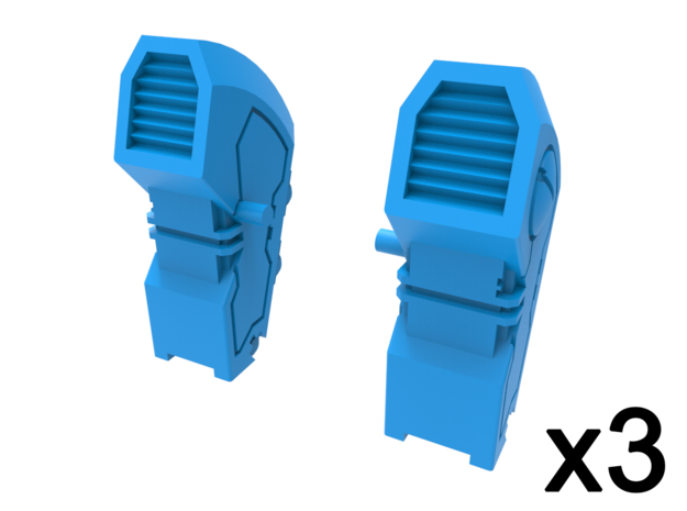 Standard Mech Thruster Pack Set - Arc Style in Tan Fine Detail Plastic