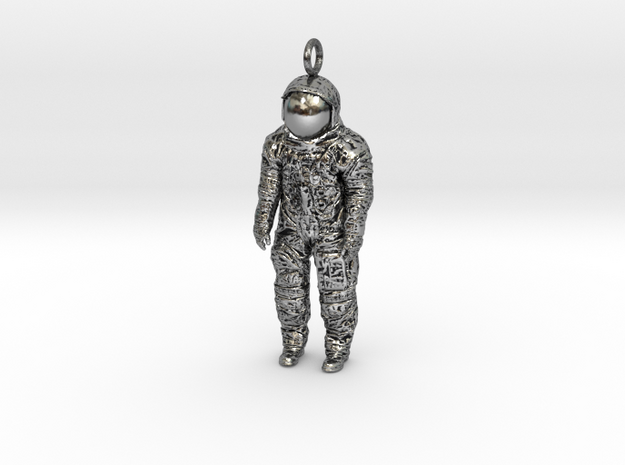 Neil_Armstrong_Suit_Pendant in Antique Silver