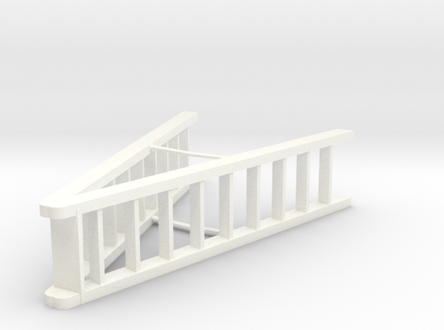 Ladder Folding in White Processed Versatile Plastic: 1:18