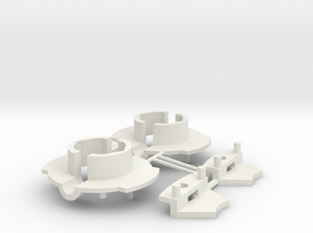 Minic motorways Mk1 Chassis gimbal and retainer in White Natural Versatile Plastic
