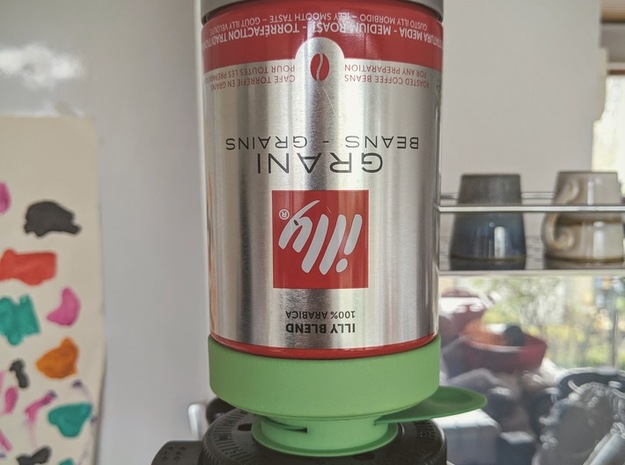 illy coffee can adapter for Rossi RR45  in Green Processed Versatile Plastic