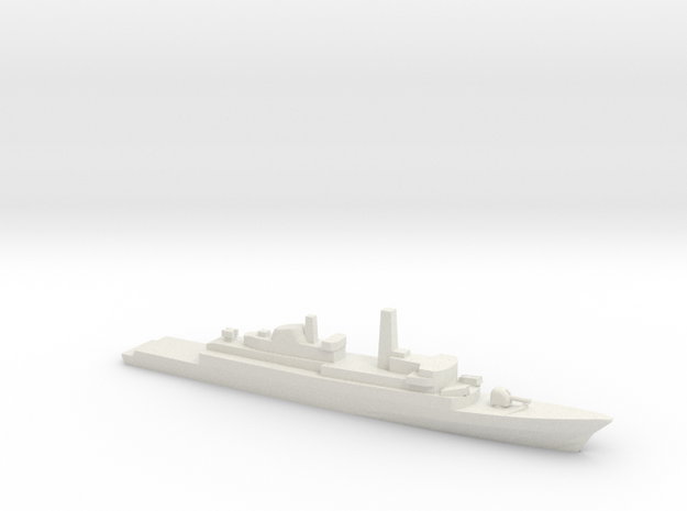 Type 21 frigate w/ Exocet AShM, 1/1250 in White Natural Versatile Plastic