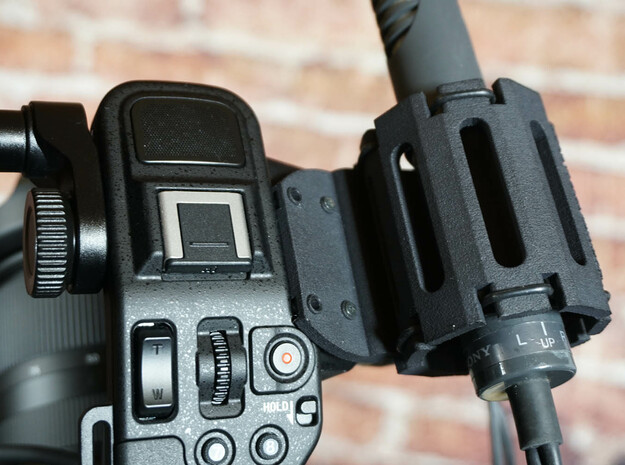FX6 Rugged Mic Holder. Fit Sony ILME-FX6 Camcorder in Black Natural Versatile Plastic