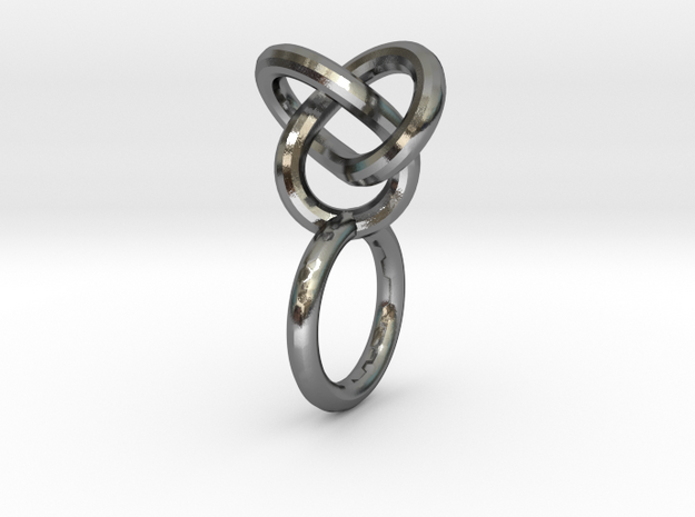 knot ring_series 1 in Polished Silver: 9 / 59