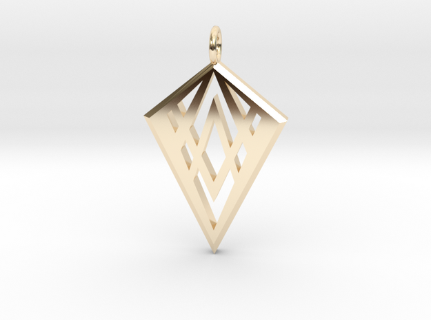 Diamond Inside & Out in 14k Gold Plated Brass