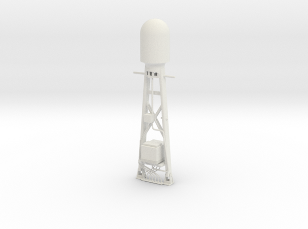 Higgins Radar Mast S0 16th scale in White Natural Versatile Plastic