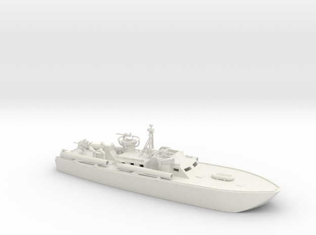 1/96 Scale 80 ft Elco PT Boat Waterline in White Natural Versatile Plastic