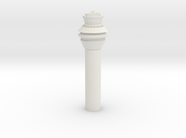 Manchester Airport ATC Tower - Various Scales in White Natural Versatile Plastic: 1:400
