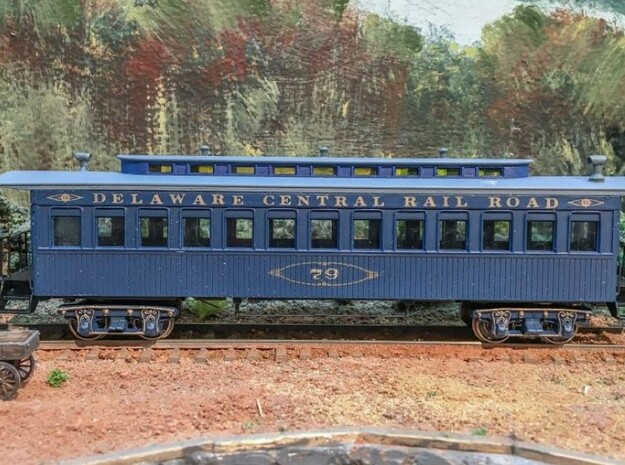 Monitor Roof for HO Bachmann wood cars 1860s in Smooth Fine Detail Plastic